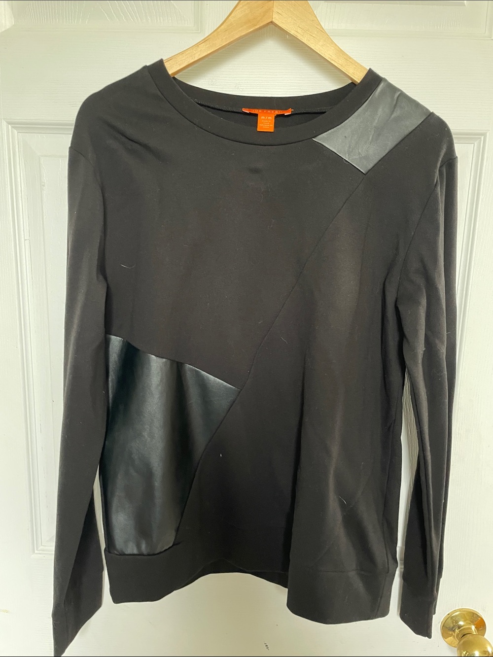 Joe Fresh Black Mixed-Media Long Sleeve Sweatshirt